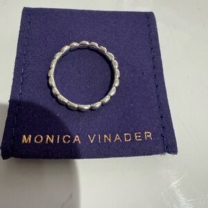 MONICA VINADER Silver Beaded Ring